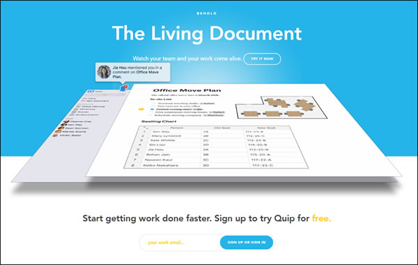 Quip Team Collaboration Tool