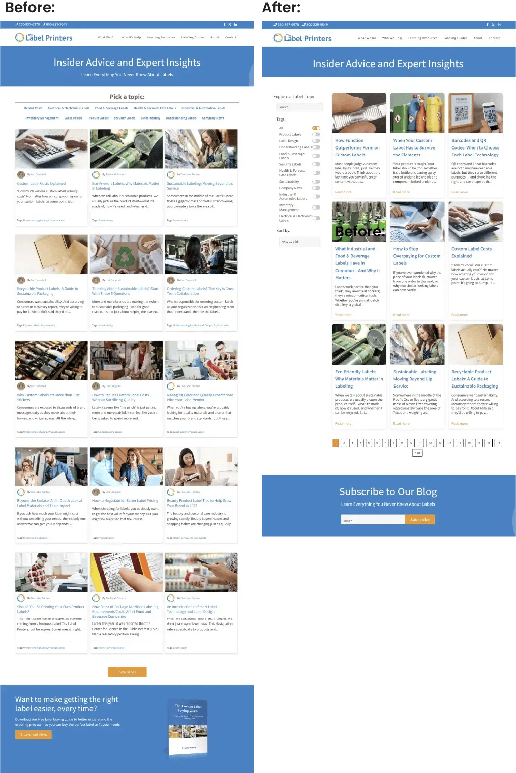 Before and After: Blog Listing Optimization Project