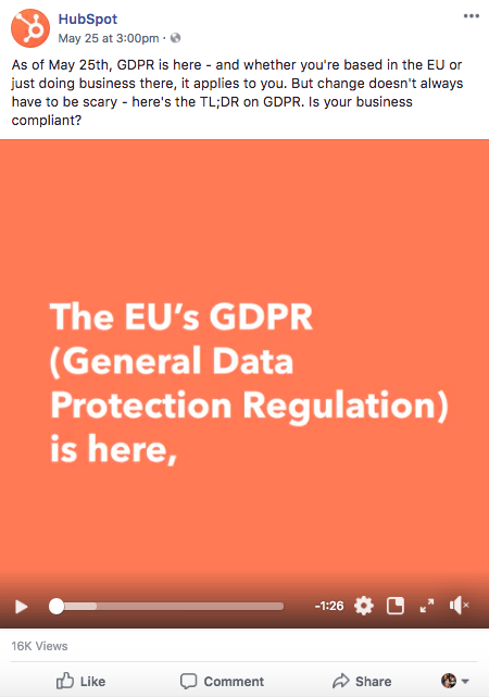 HubSpot GDPR Video