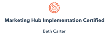 Marketing Hub Implementation Certification